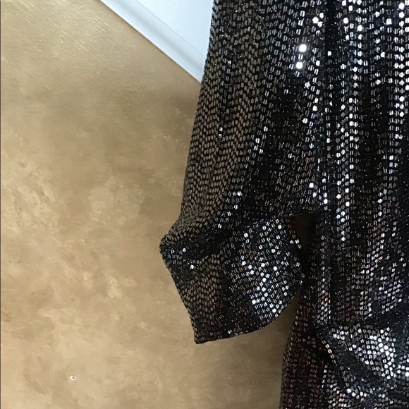 C by One Black and Sequins 3/4 Sleeve Blazer Size medium - Picture 7 of 16